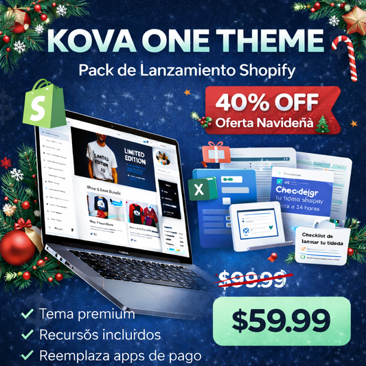 Kova One Theme – Pack de Lanzamiento Shopify
